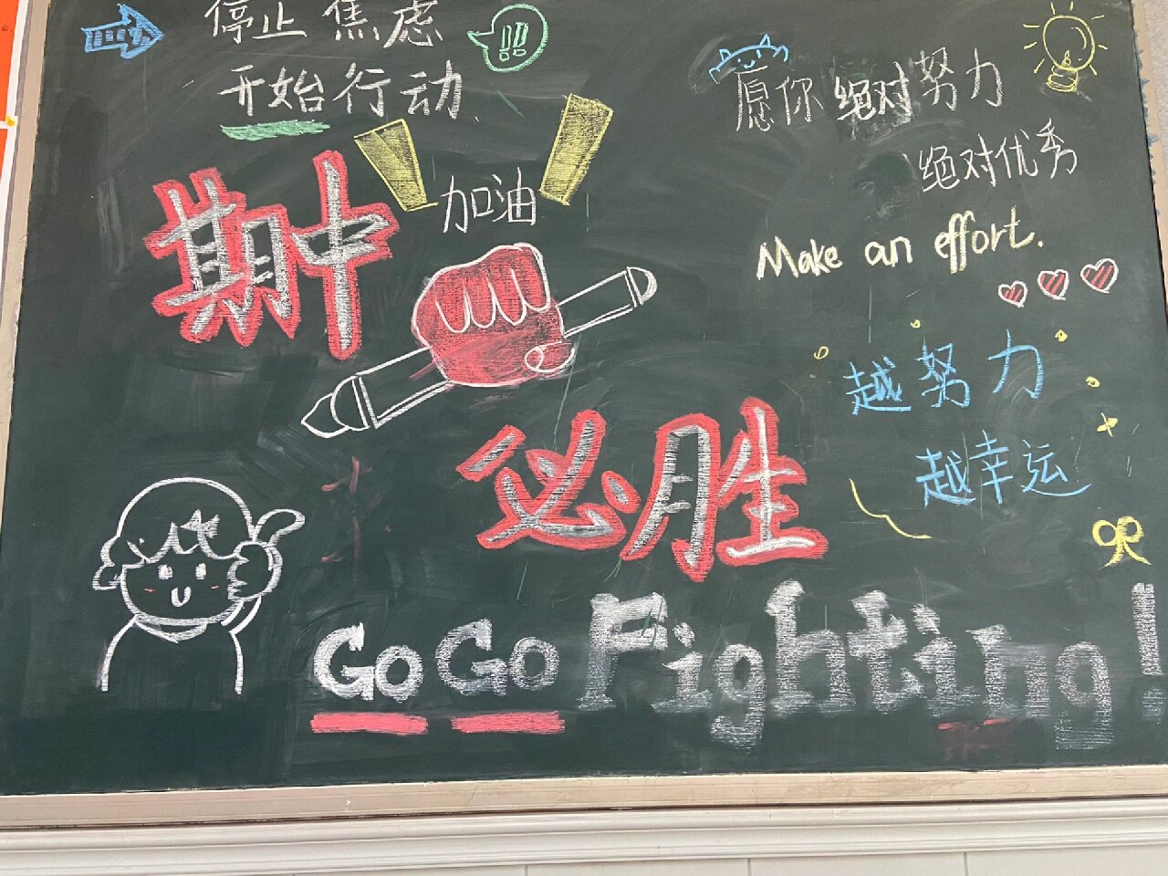 期中考试黑板报