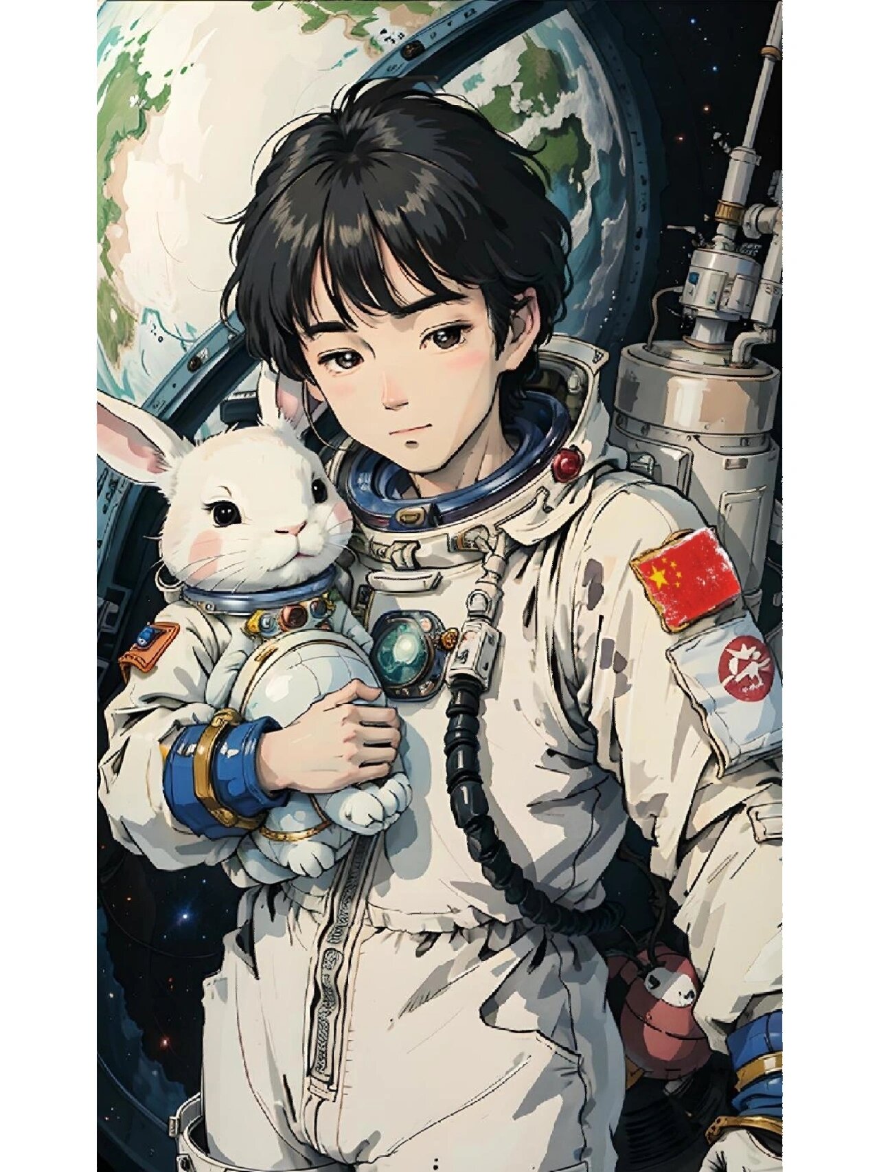宇航员和兔子