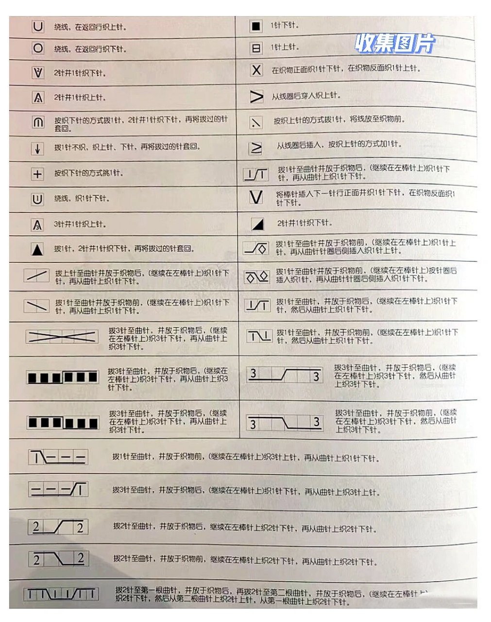 棒针扭针符号及织法图片