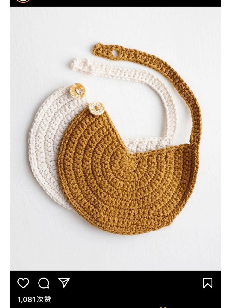 30分钟钩完ins上分享的宝宝围脖 附图解 简约的宝宝围脖 看起来还蛮