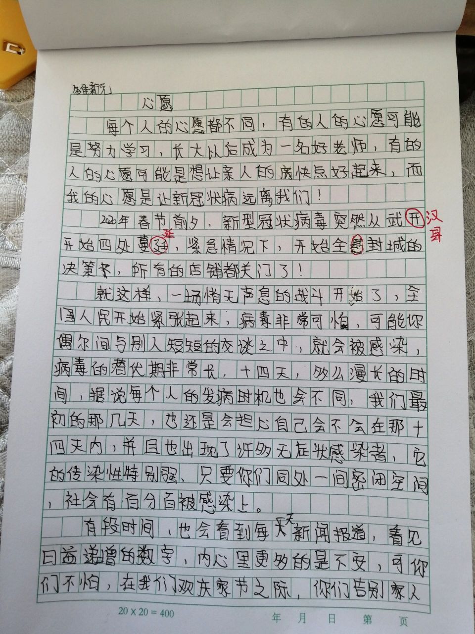我的心愿作文500字六年级