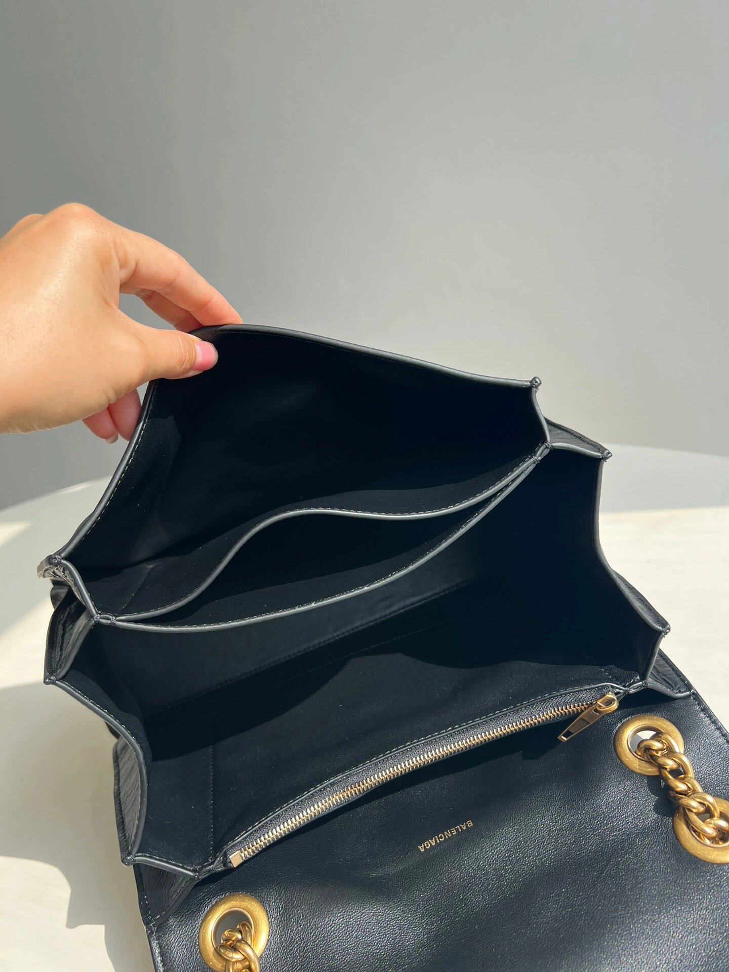 包包不重样|巴黎世家哑光牛皮双链条沙漏包 balenciaga巴黎世家 22年