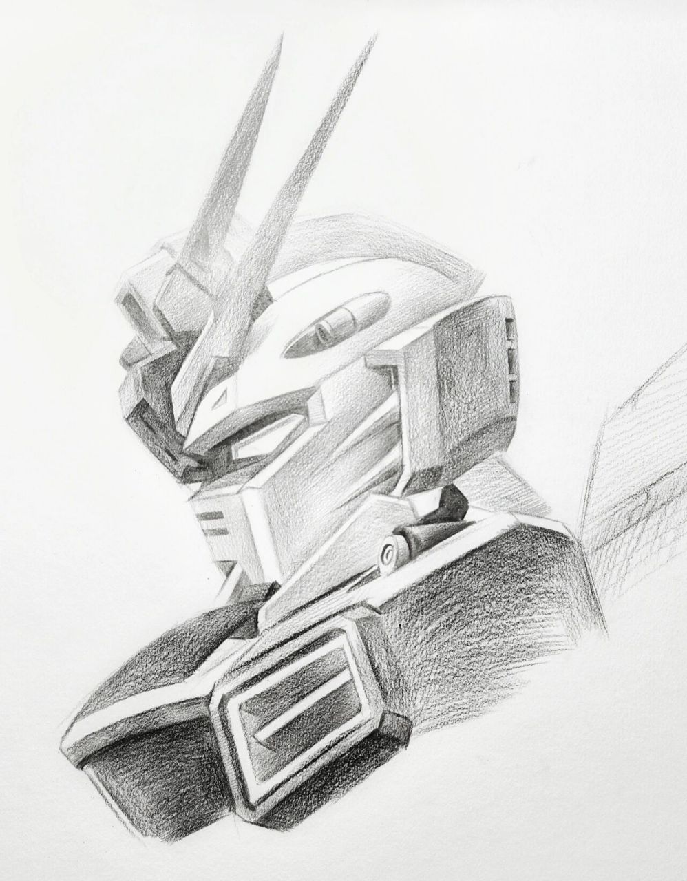 高达—素描步骤 #画画