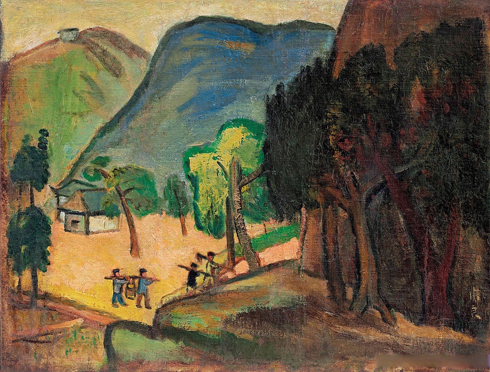 画家关良风景油画