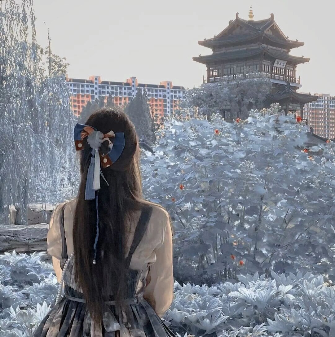 超仙气的蓝色系列女生头像