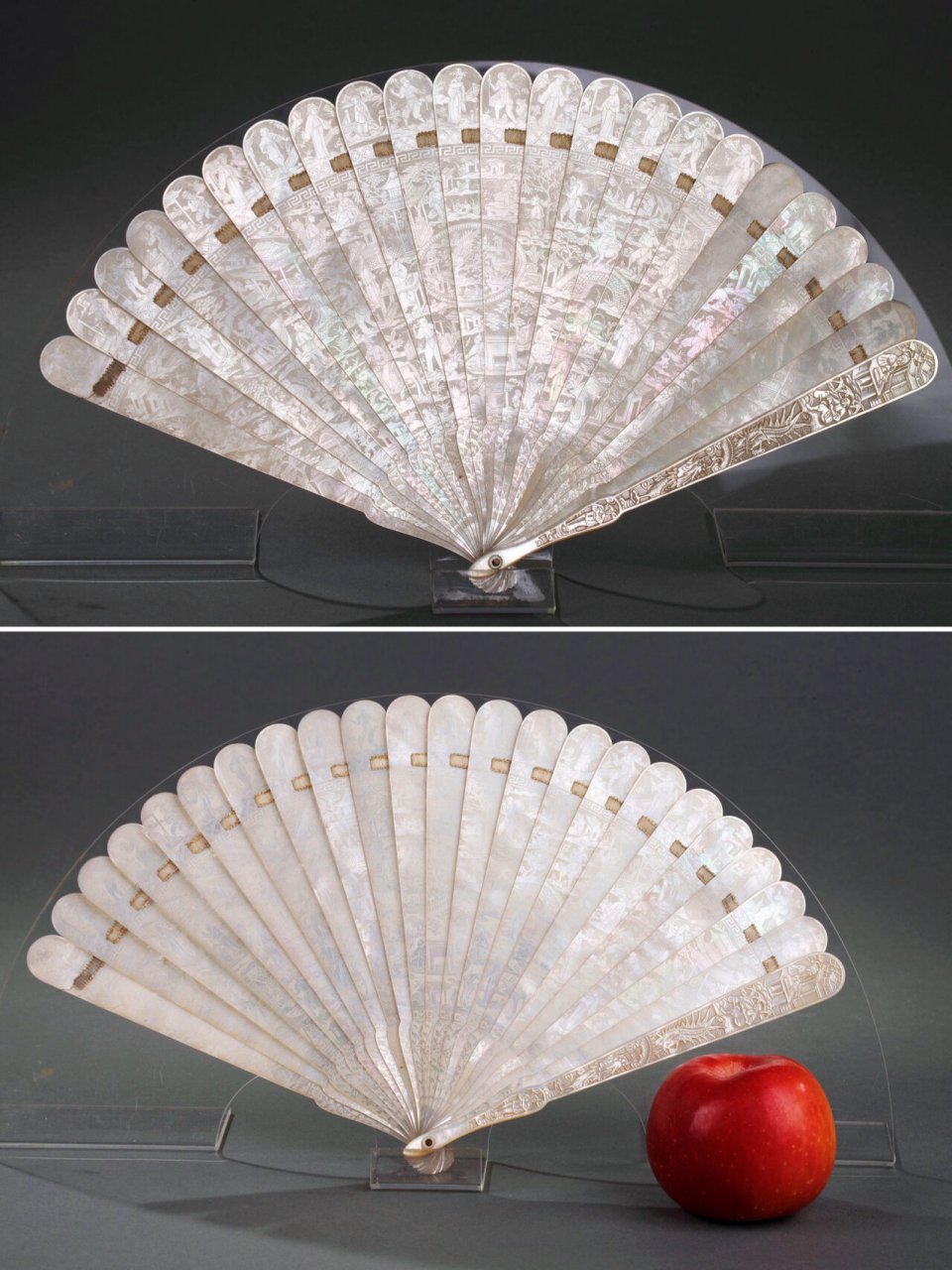 欧洲古董折扇九把|淑女手中雅物 61 欧洲折扇 葡萄牙人从东方带回