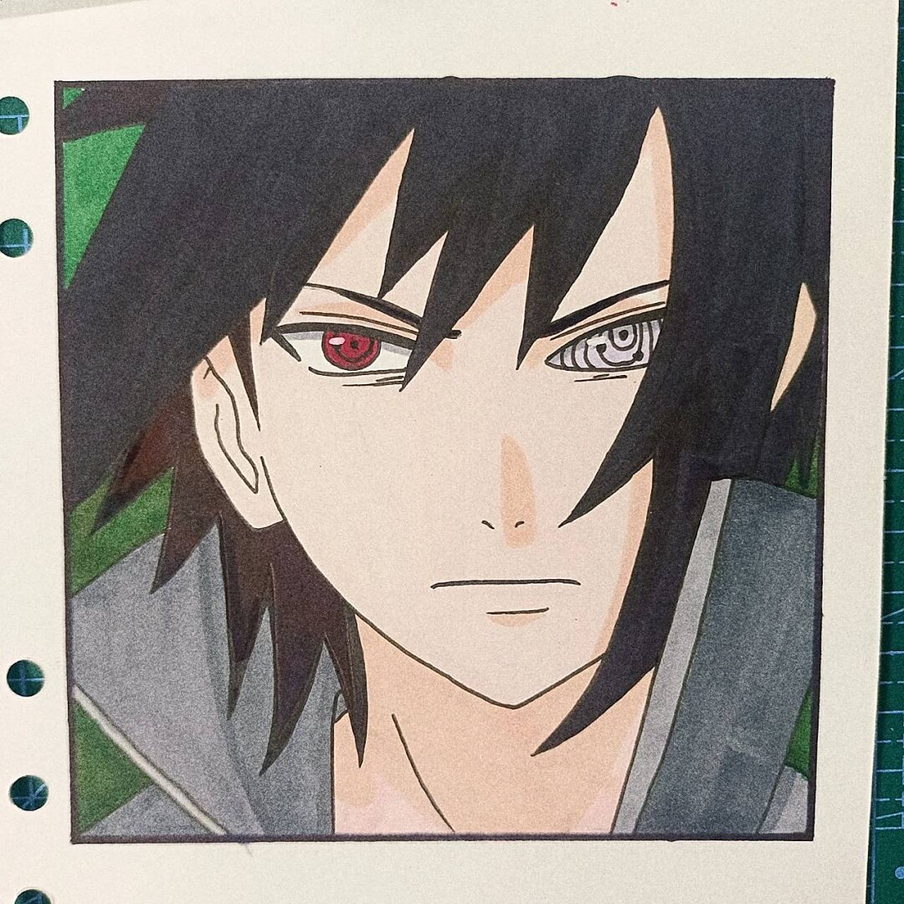 手把手教你画佐助 肤色美卡勒mh173,mh373 樱花勾线笔#火影忍者##佐助