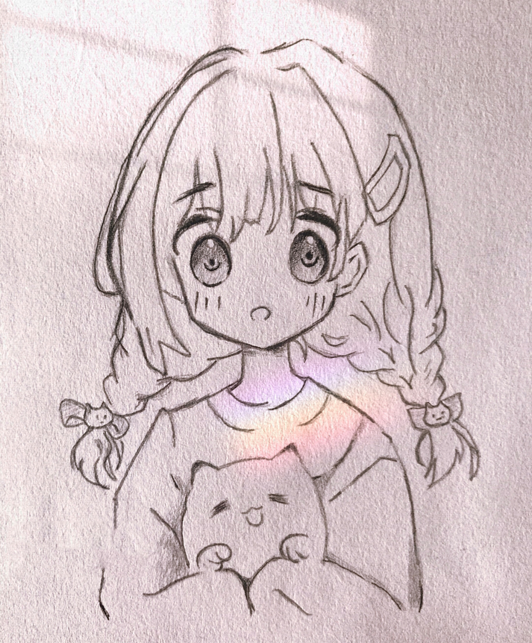 【简笔画教程·可爱小女孩系列】(三) 78临摹 78用的4b和hb铅笔