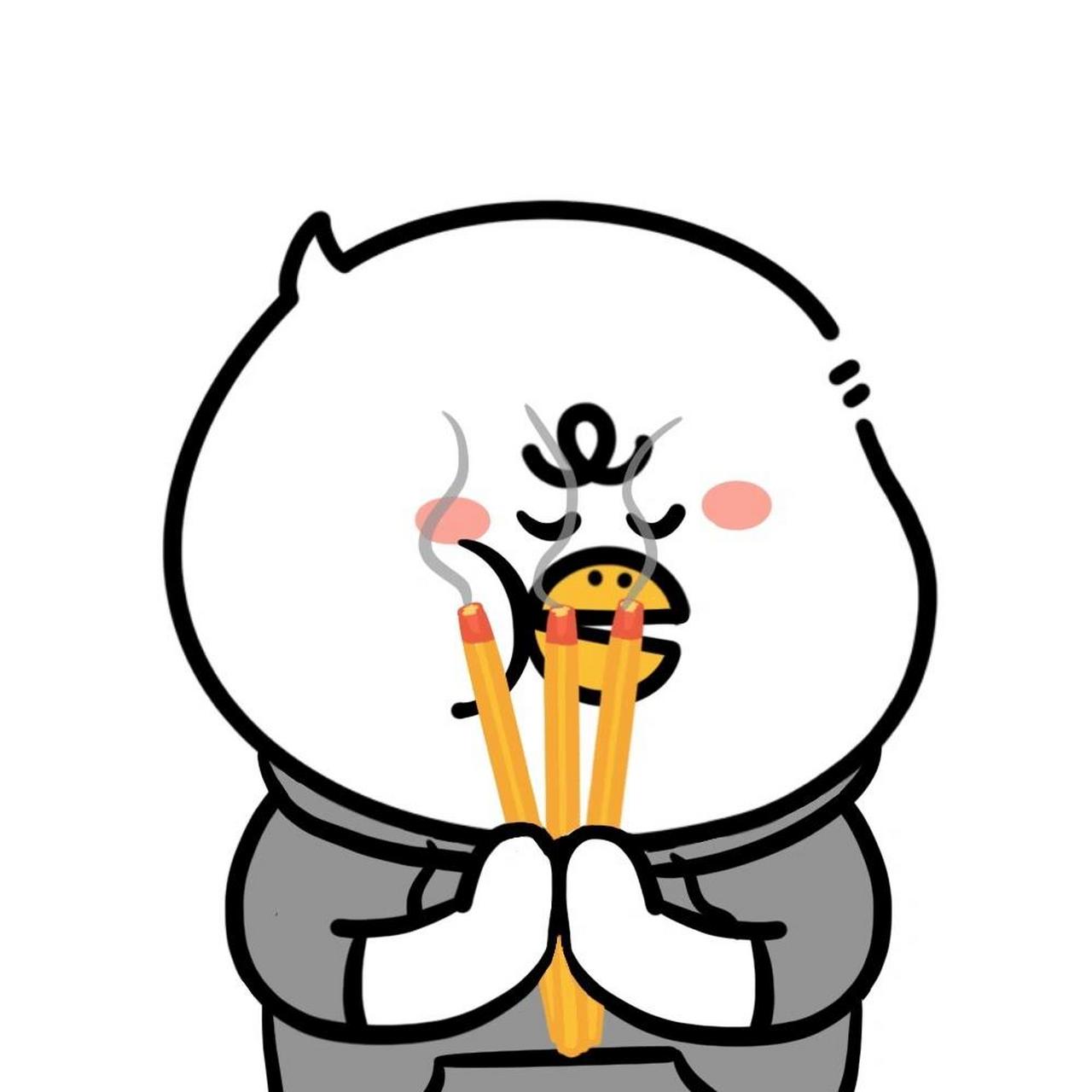 集体上香祈祷诸事顺利表情包 年末希望一切顺顺利利 为明年集体上香