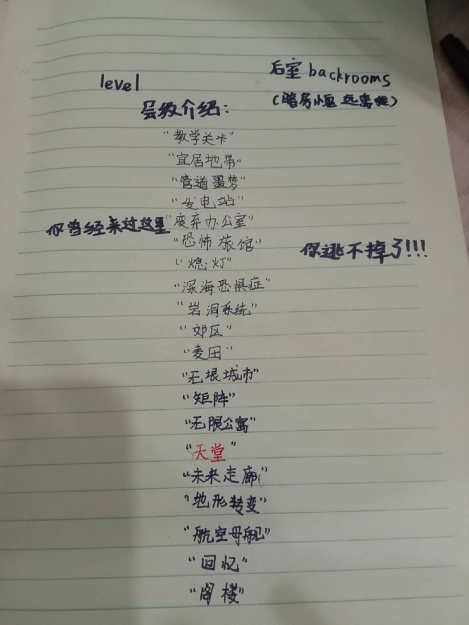 后室1~50层名称大全 结尾有彩蛋,不喜勿喷,破30出下期