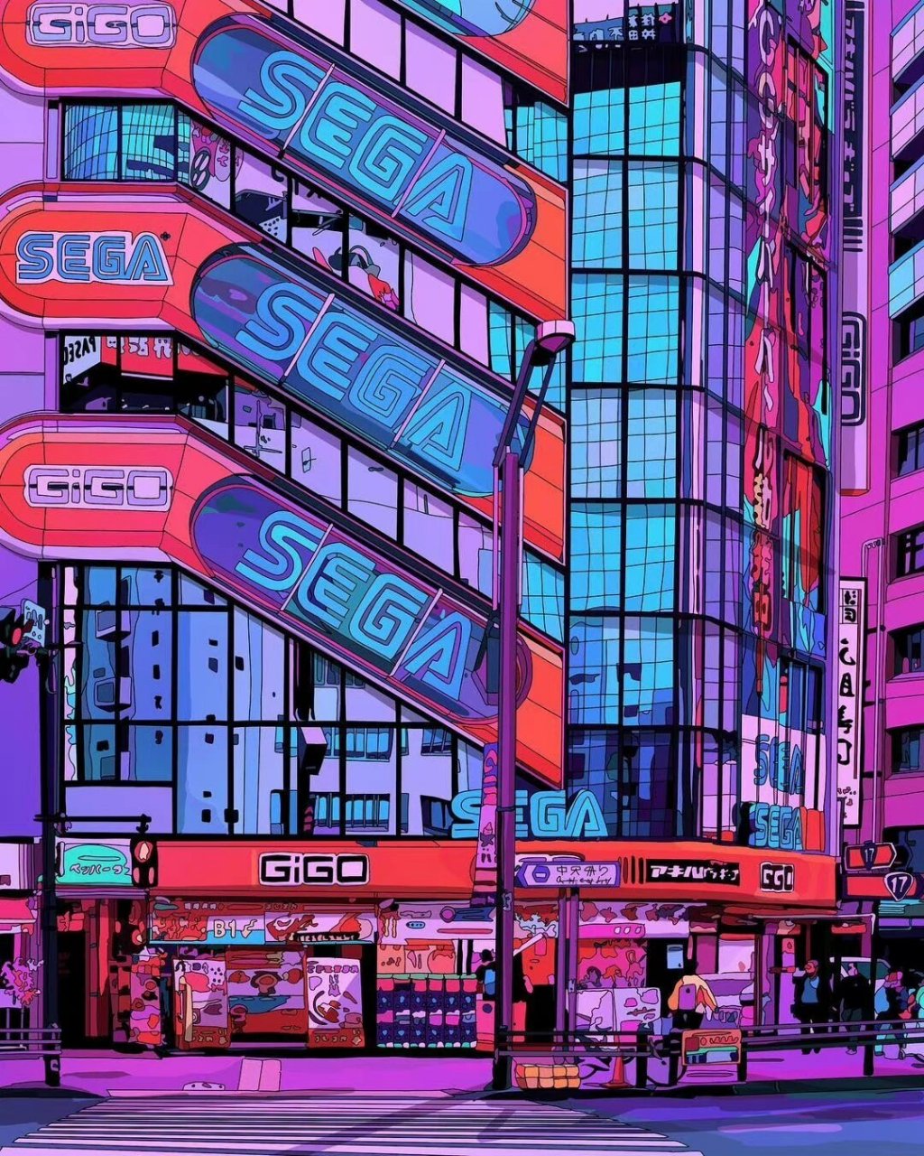 视觉传达考研手绘素材分享|赛博朋克-城市 素材积累持续更新96 mad