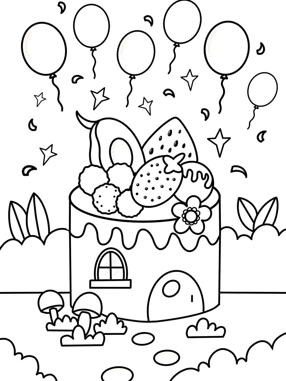 儿童简笔画# #儿童创意美术# #儿童画# #生日蛋糕# #画个简笔画