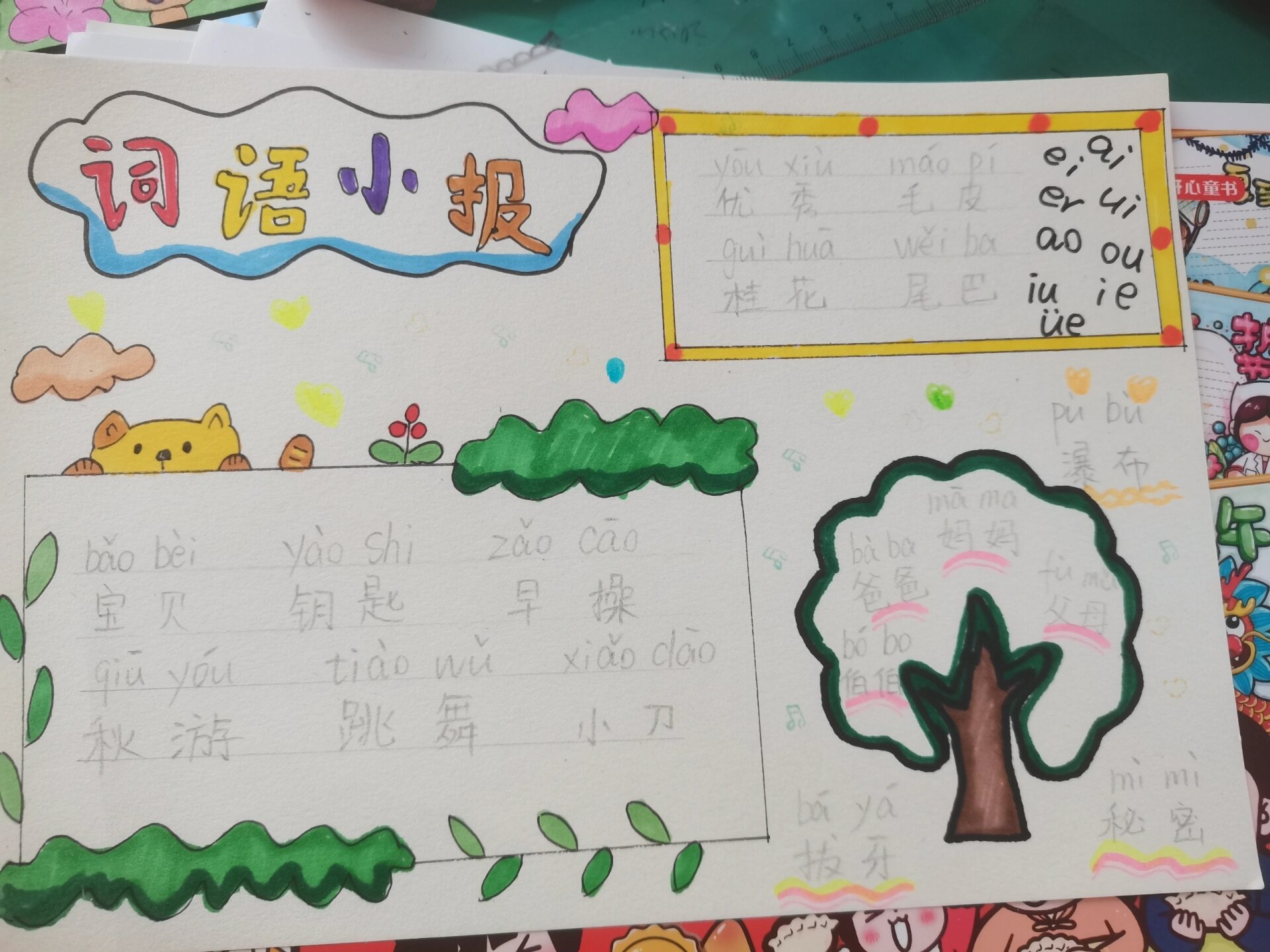 词语小报 一年级手抄报,词语小报