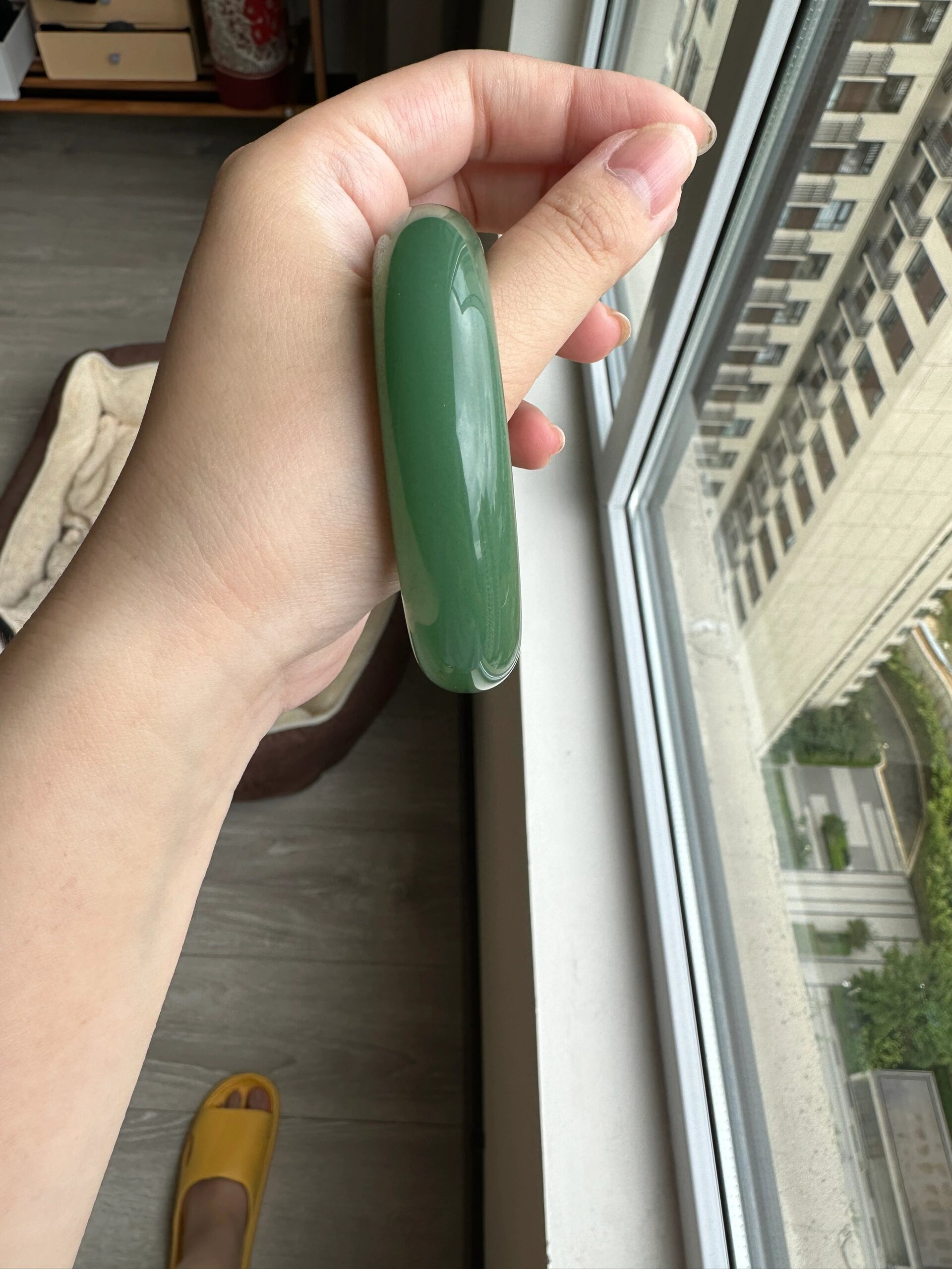 佘太翠老料镯子,很厚装 圈口52.7,宽15.8,厚10.