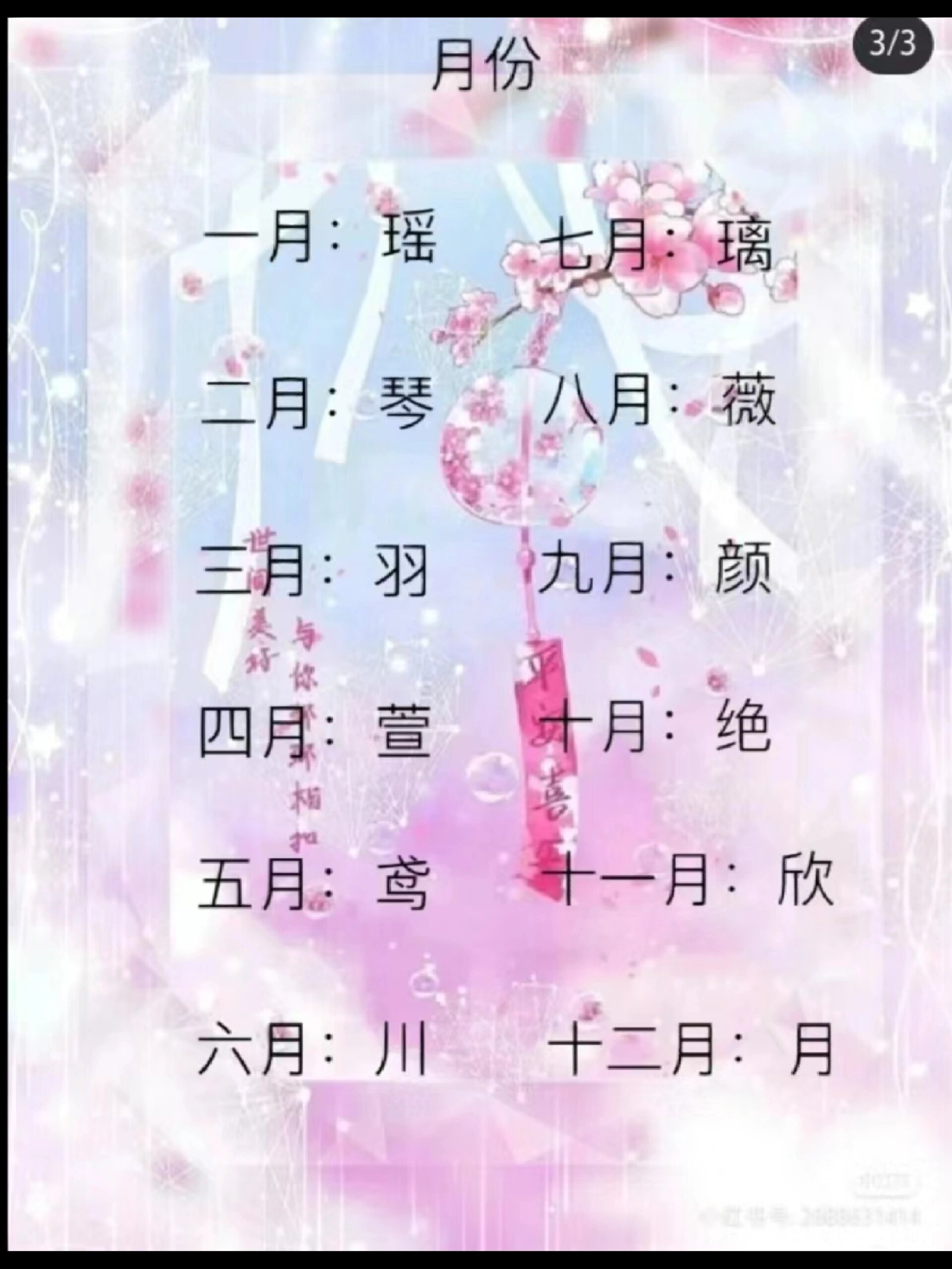 十二星座古风名字