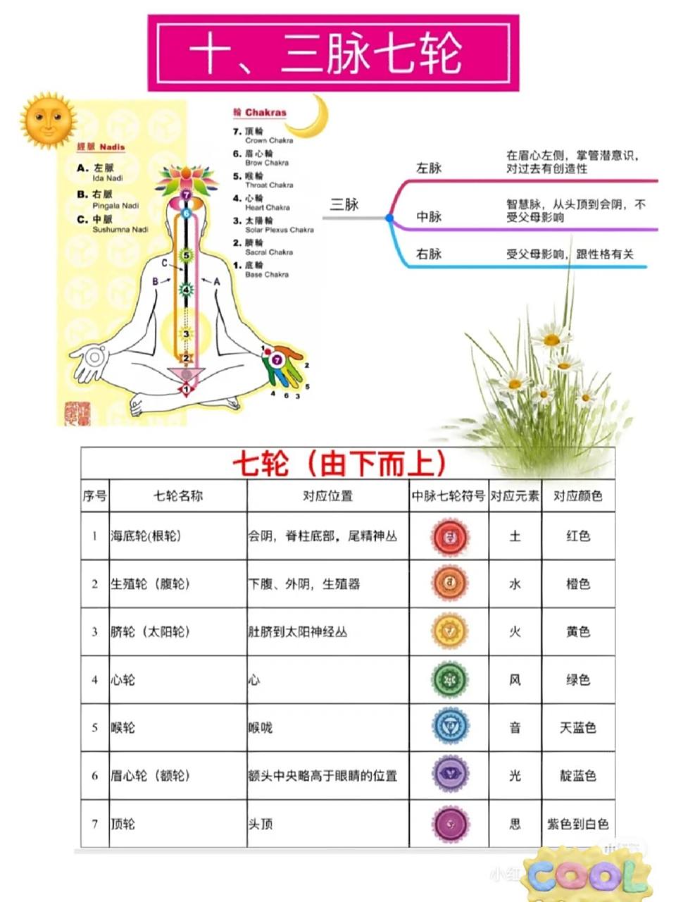 三脉七轮对应中医穴位!