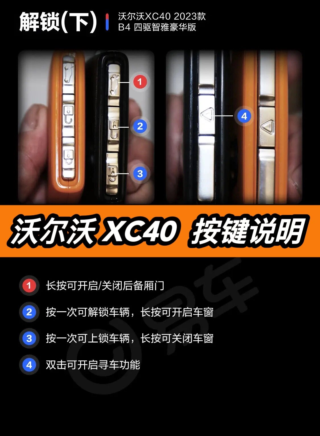 沃尔沃xc40按钮图解图片