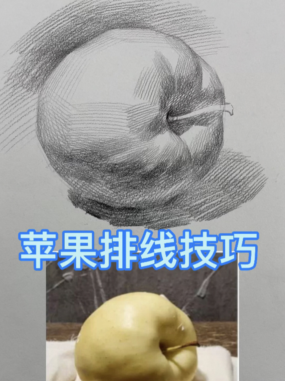 素描苹果的画法解析图图片