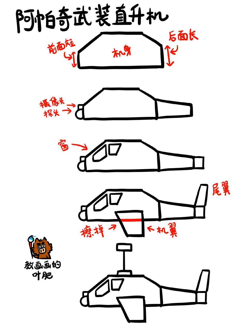 直升机漫画图片简笔画图片