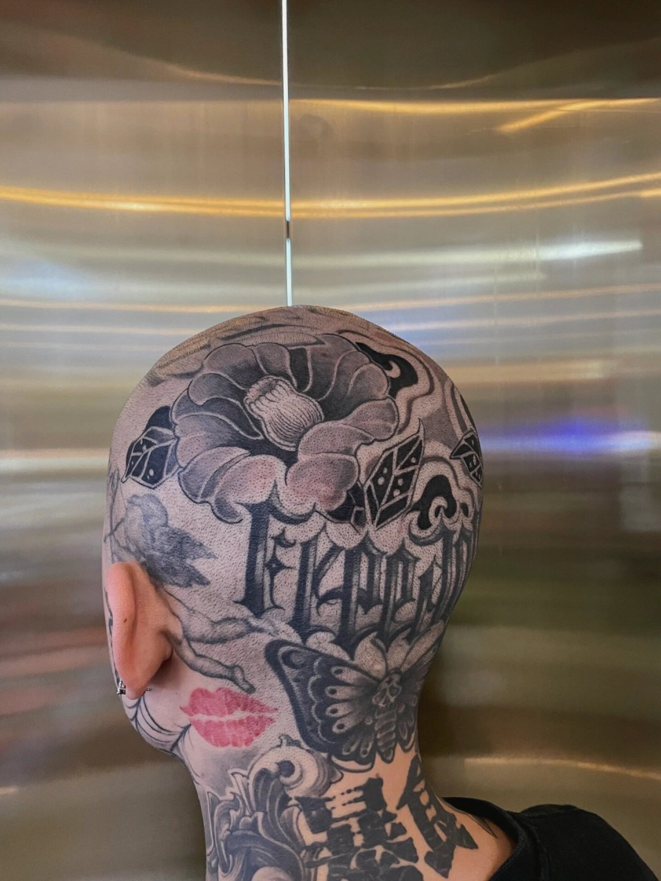 tattoo 头部 敢剃光头了吧 包裹全头 037915