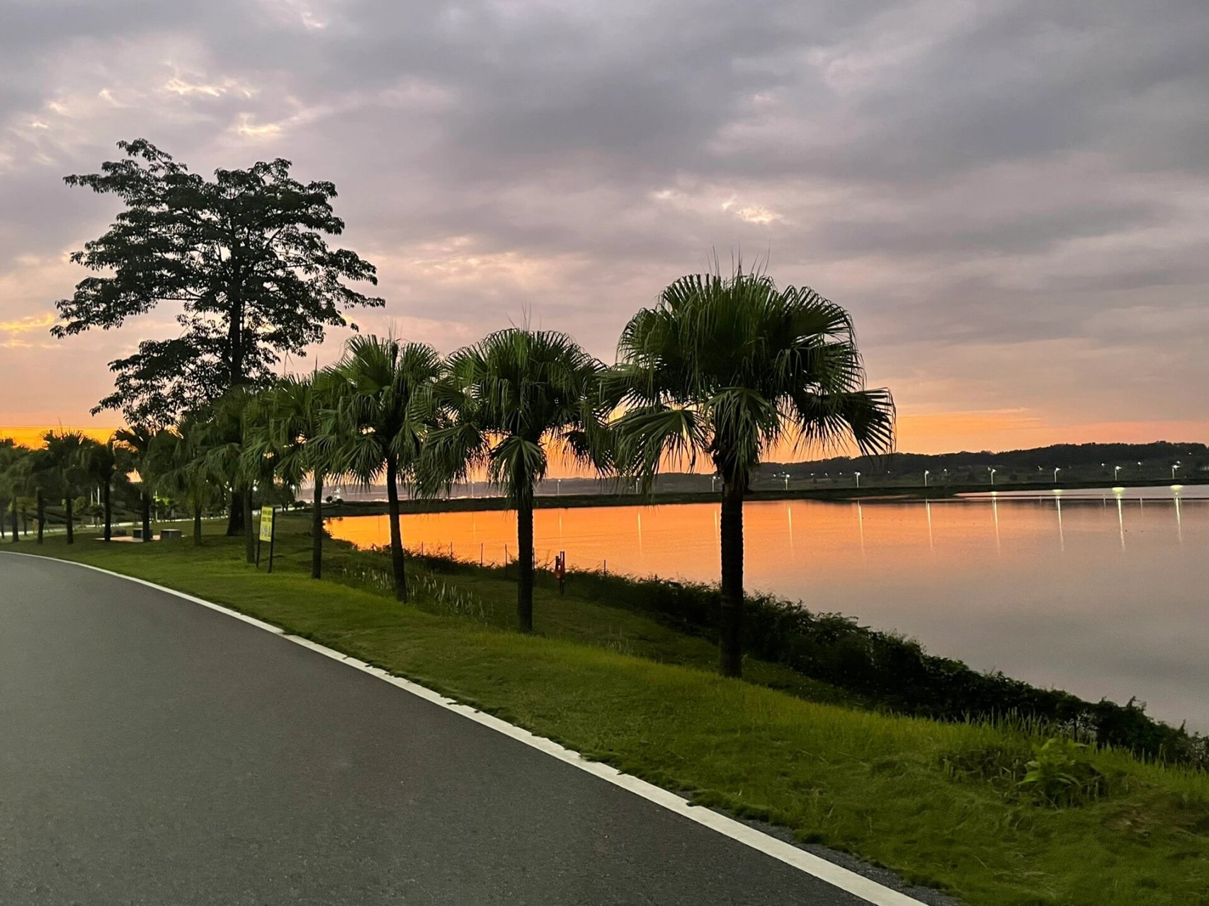 美丽的茂名好心湖落日