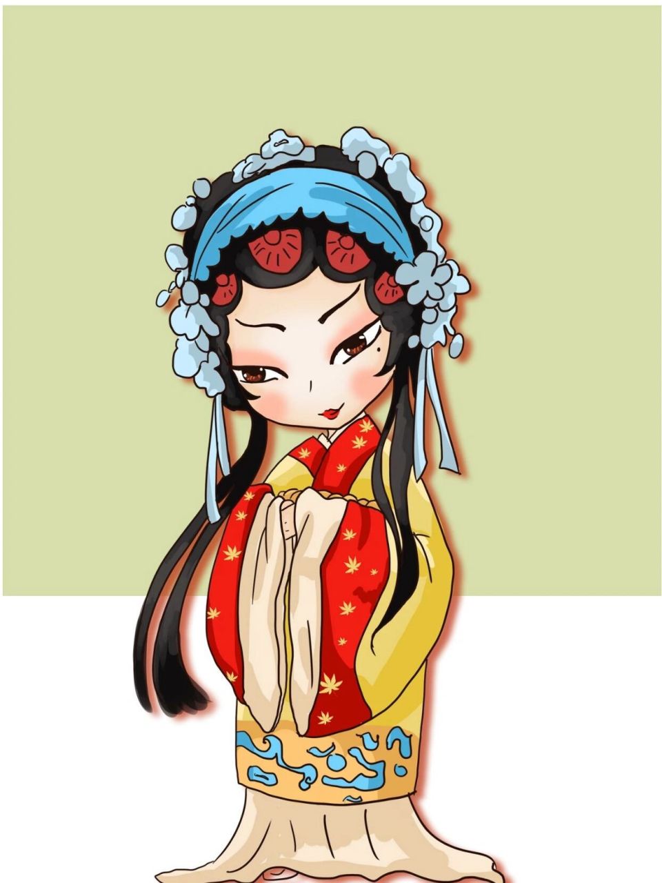 国潮风插画|可爱京剧人物插画系列 宝子们,大家好.