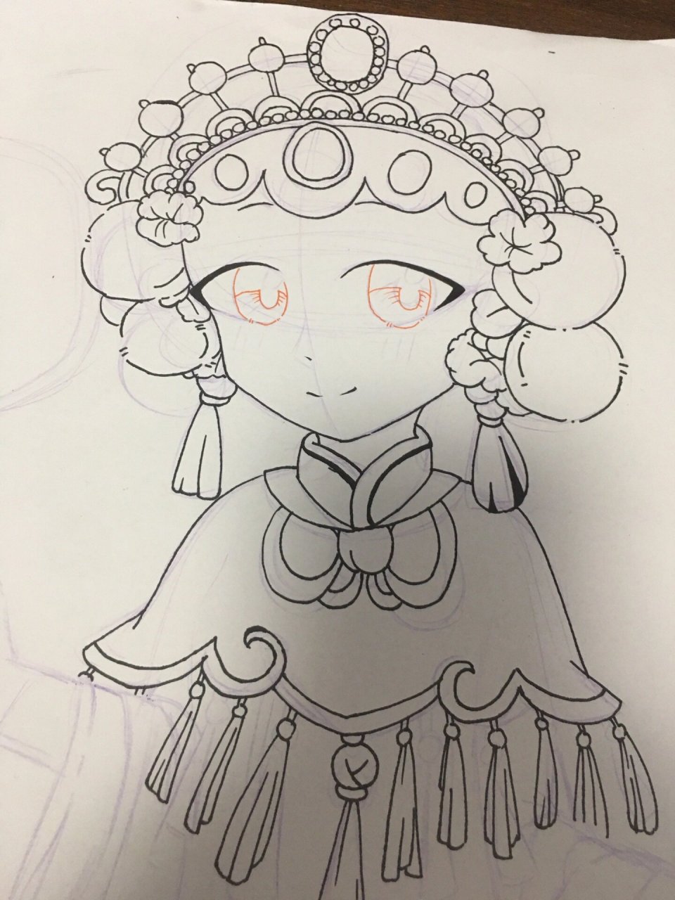 戏曲人物之花旦 原创我艾特出来了,我画的不是q版的.