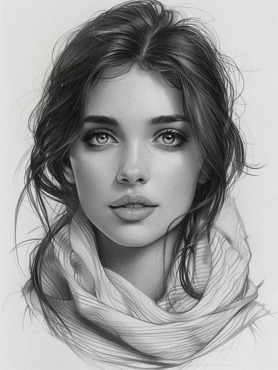 ai素描人像