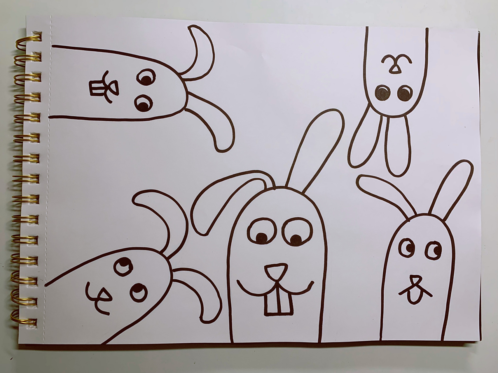 儿童美术96简笔画 儿童美术96适合3-6岁宝贝的简笔画,作品:兔子