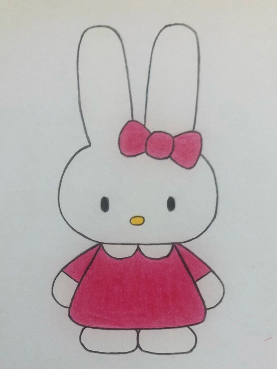 简单的动物简笔画兔子图片