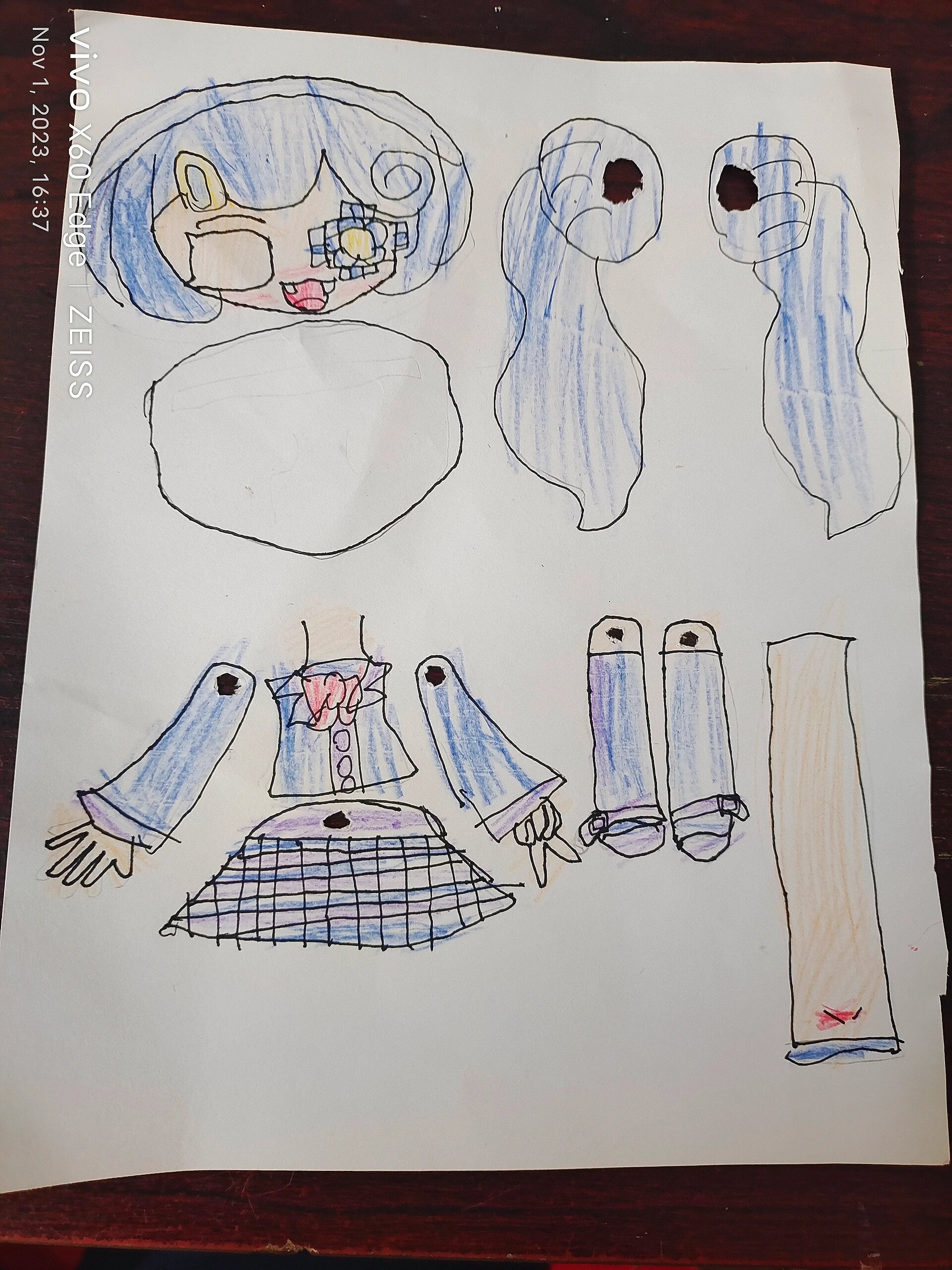 可动纸片人素材