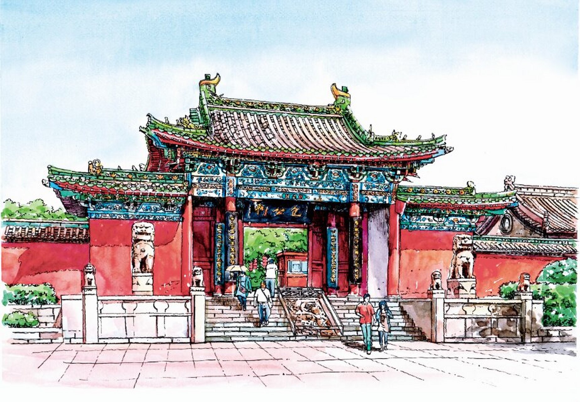 水彩手绘 | 水彩笔下不一样的八朝古都 开封古称汴梁,大梁,汴州,东京