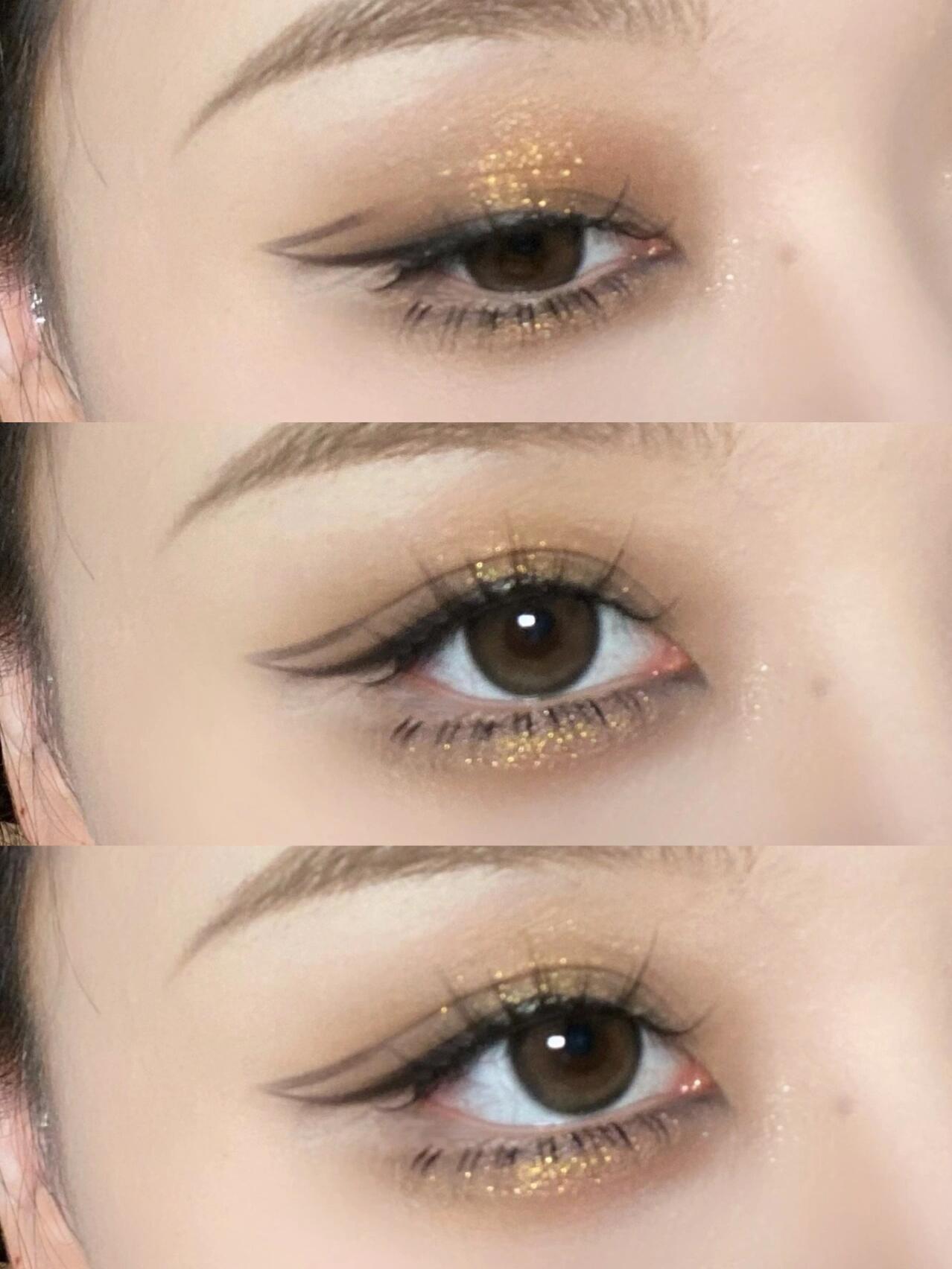 金棕小烟熏倒钩眼线!秋冬辣妹气场全开🐆