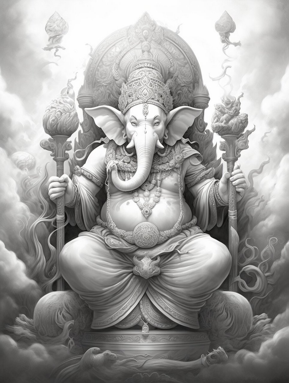 ai纹身素材--象神