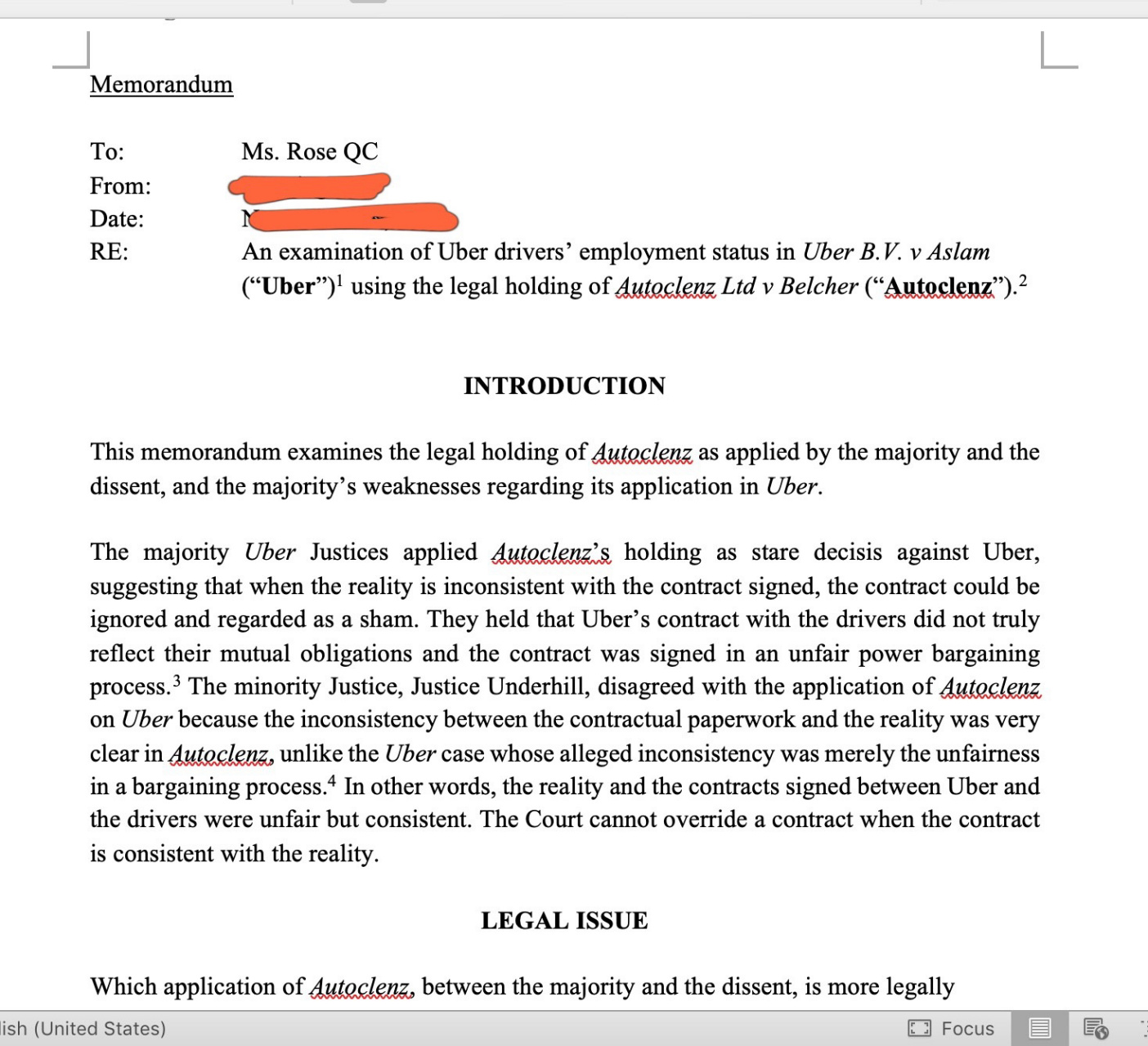 法律备忘录memo|格式与技巧|英文法律文书 读完案件要怎么写法律备忘