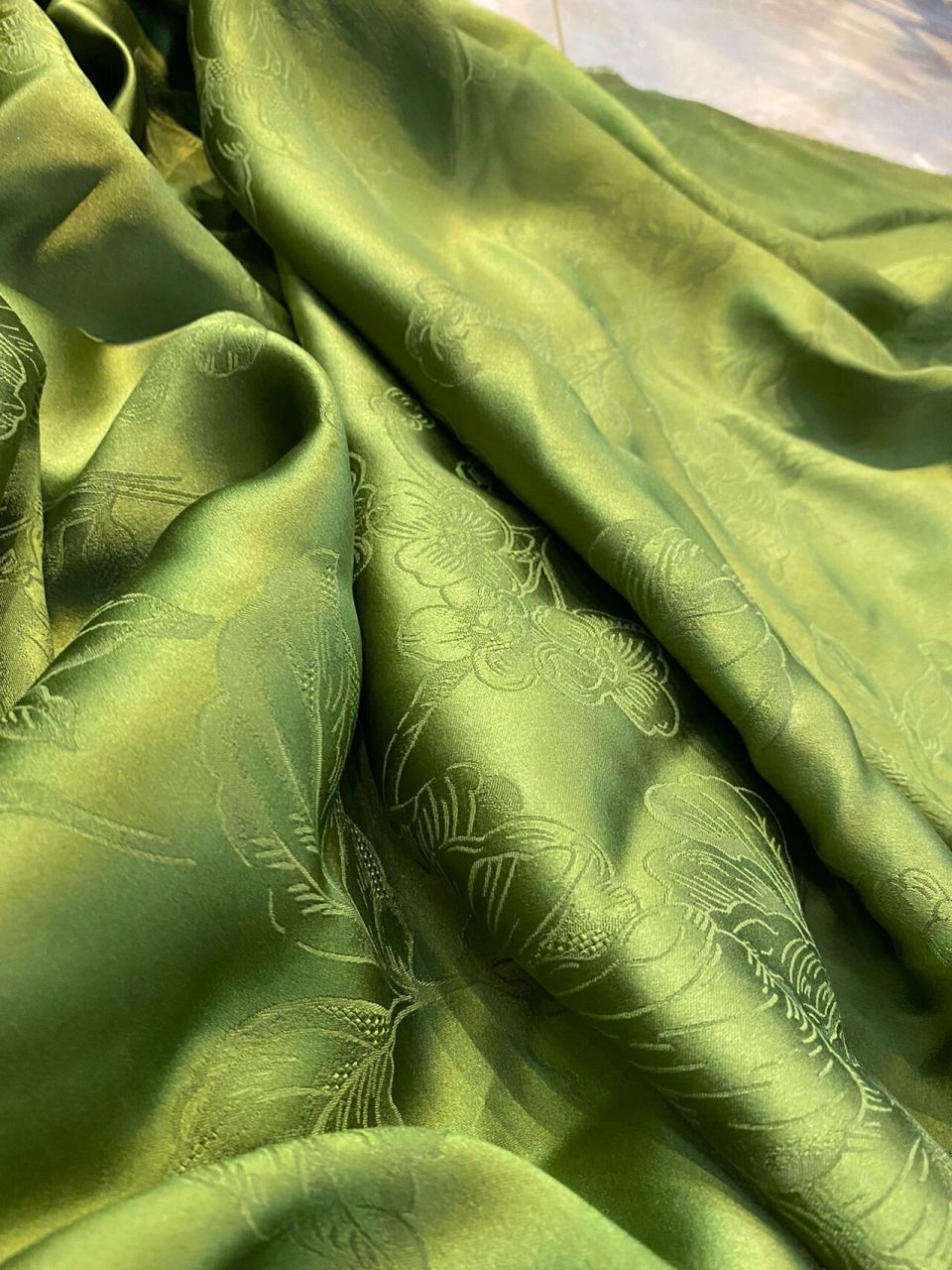 国潮贵族面料 | 重缎提花花萝香云纱 110门幅40姆米 100%桑蚕丝 优质