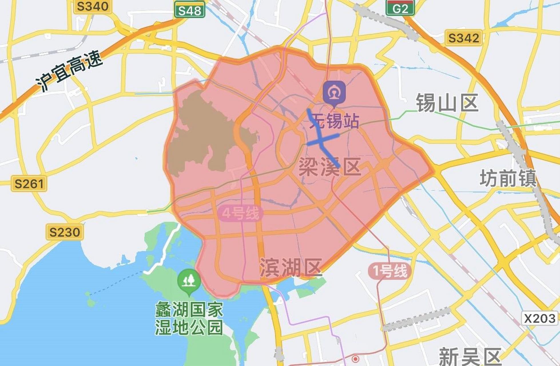 好多人不知道无锡哪里禁摩,这两块区域以外也有一些线路也是禁摩的