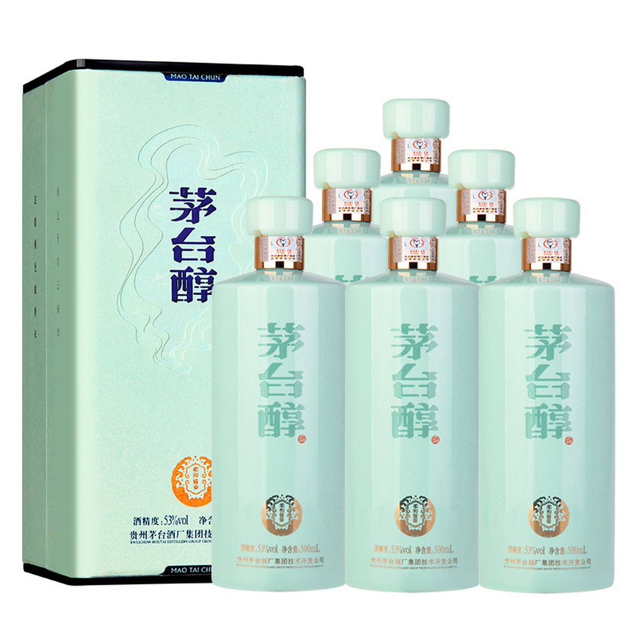 茅台醇天青口感酱香型53°度 送礼佳选 茅台醇天青口感酱香型53°度