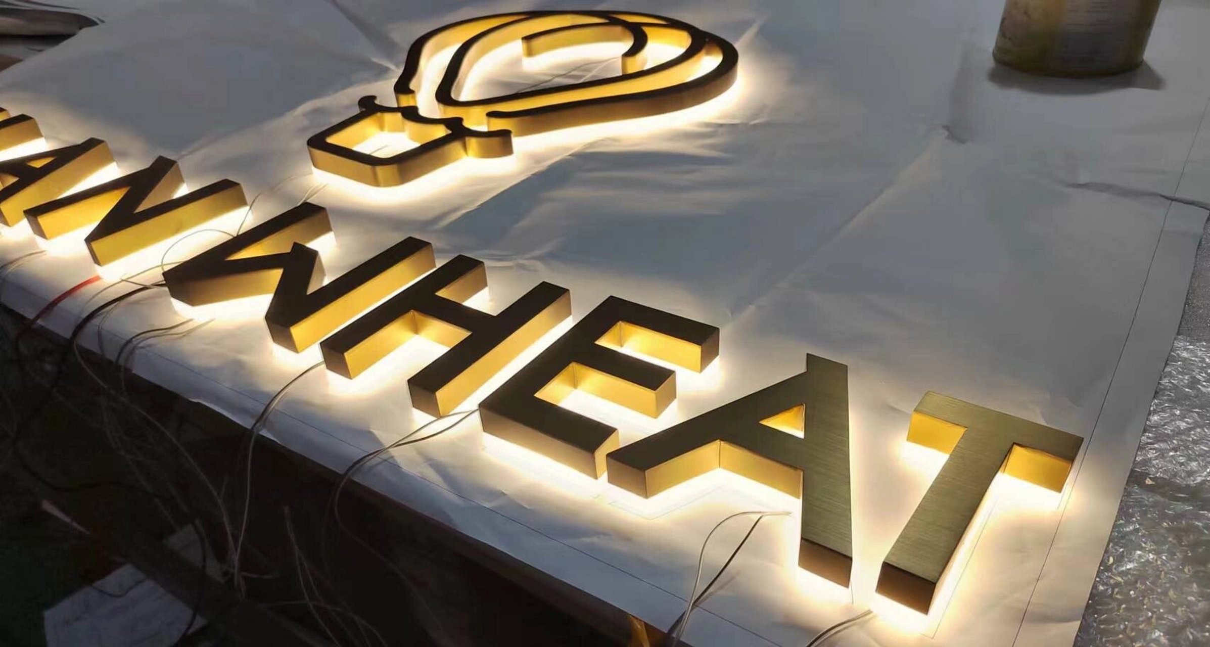 案例分享-不锈钢精工电镀背光字 #亚克力工艺品# #发光字制作# #发光