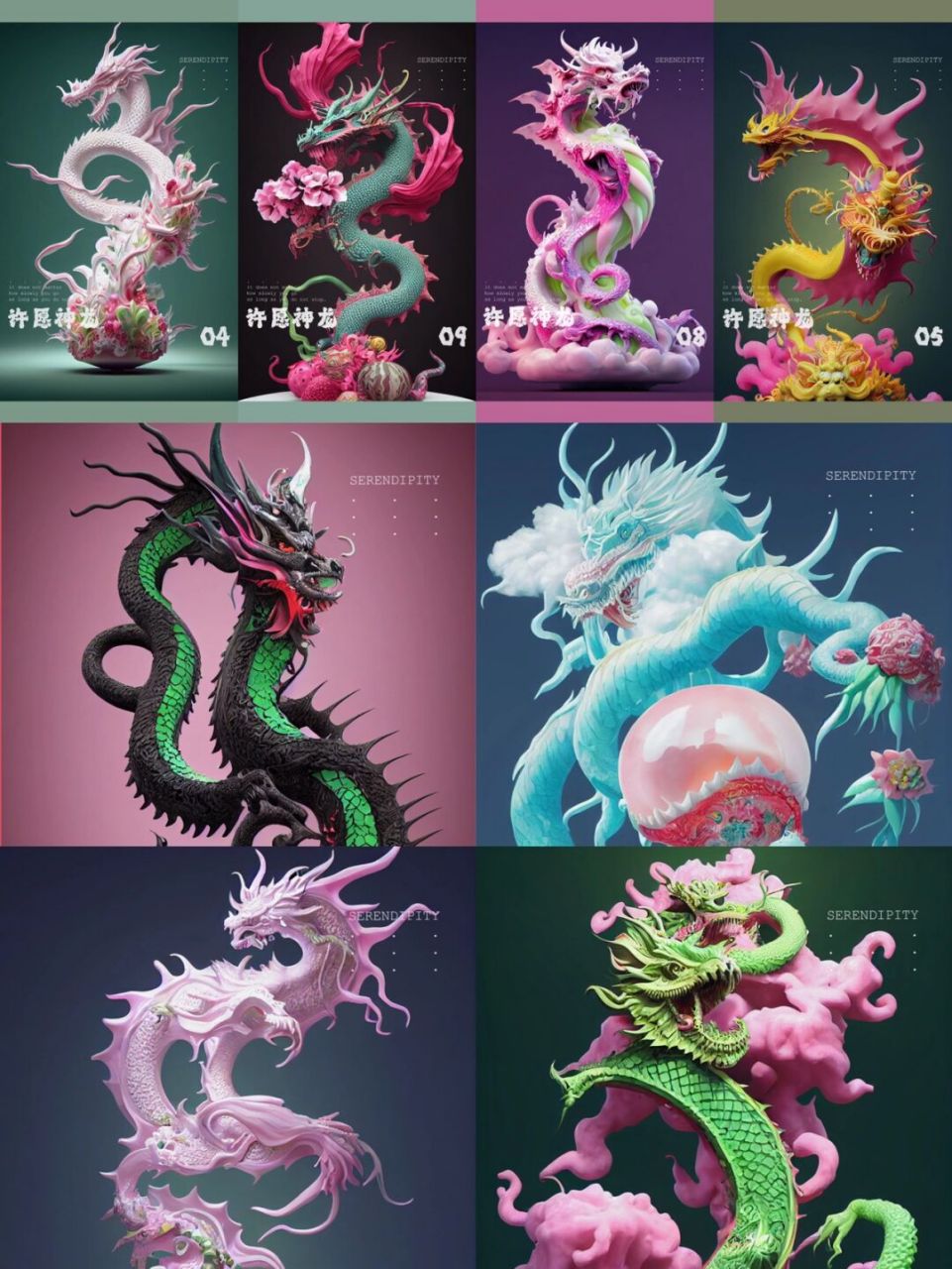 ai创作【许愿神龙 料理】一 神龙现世 风调雨顺 时来运转 	 这次的