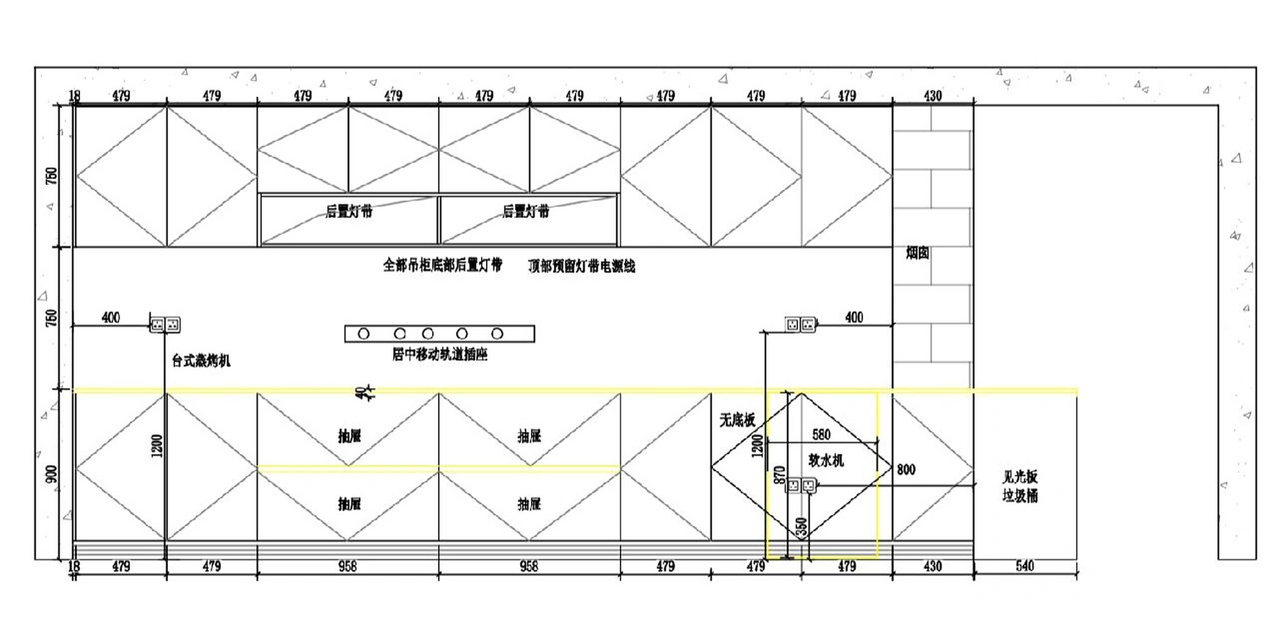 一个90后对生活很有追求和品质的小姐姐家厨房水电位.