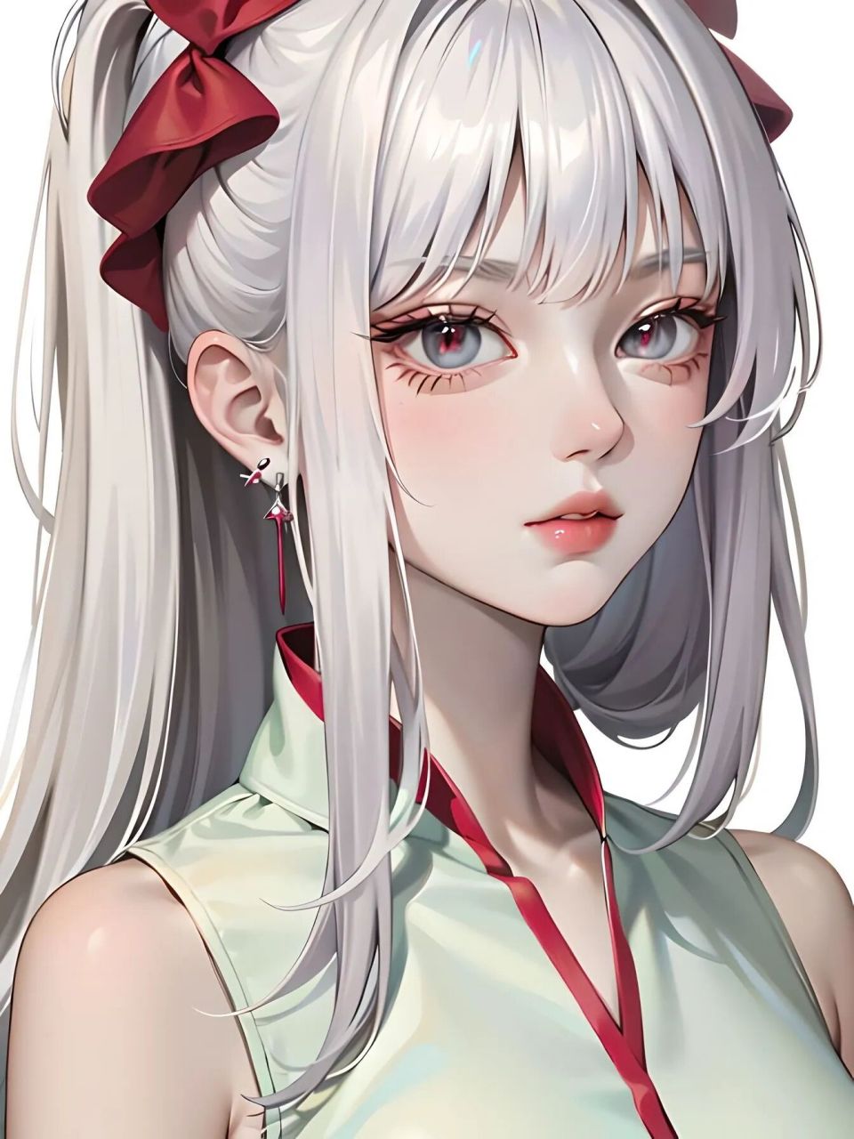 银色高马尾女孩