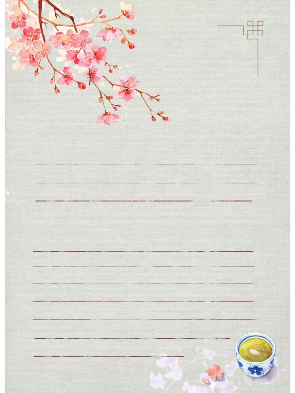 古风‖唯美古风信纸底图背景素材模板❗ 信纸承载着写信人满满的