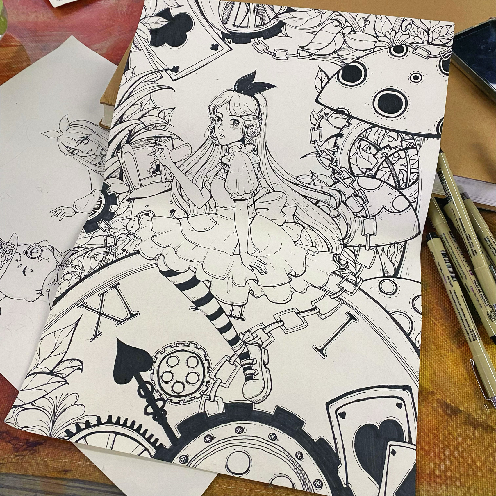 手绘 爱丽丝梦游仙境