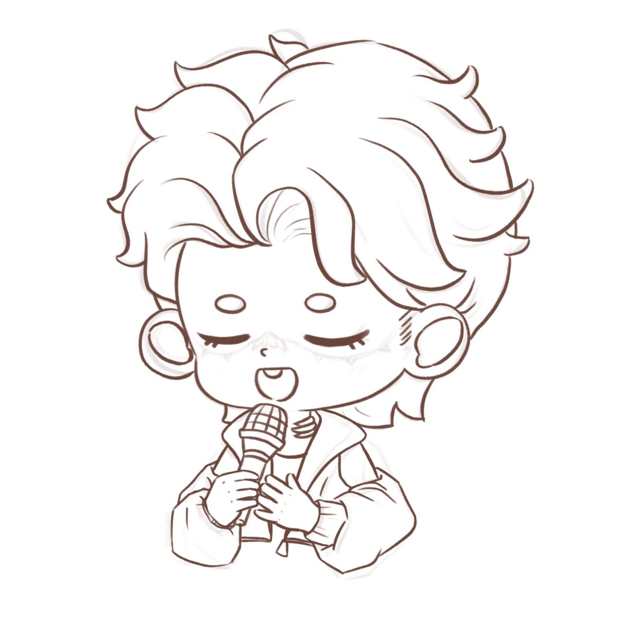 白毛糊糊 王栎鑫q版头像 糊糊这个造型真的让人眼前一亮哇!