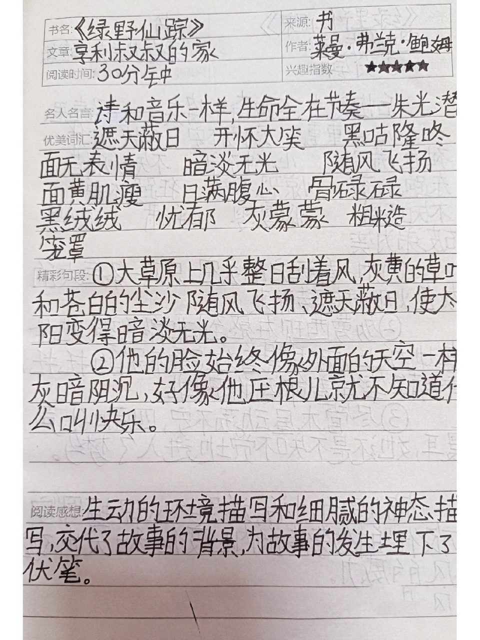 《绿野仙踪》读书笔记97 《 绿野仙踪》第一章   亨利叔叔的家94