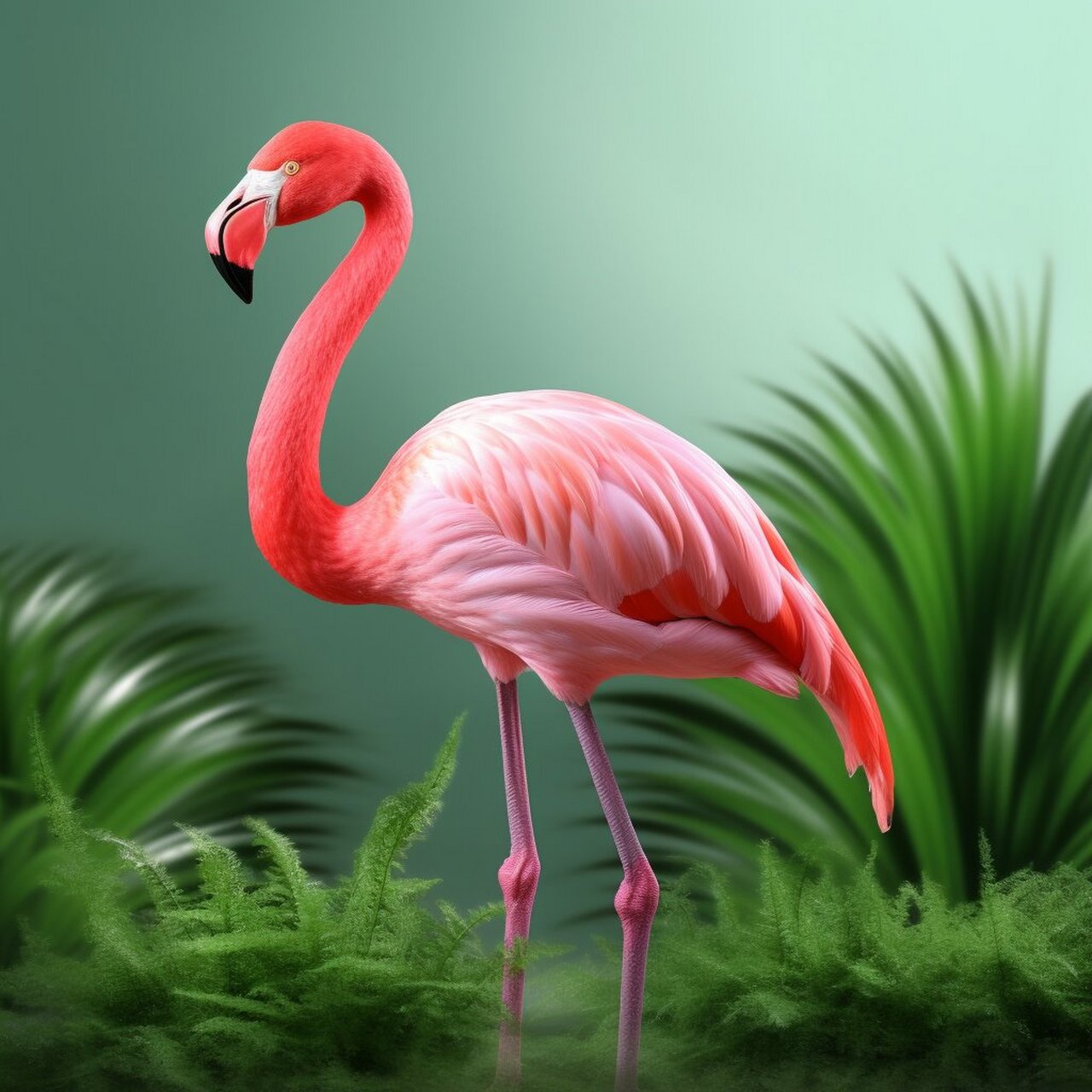 火烈鸟flamingo一种非常独特和美丽的鸟类 火烈鸟主要分布在中南美洲
