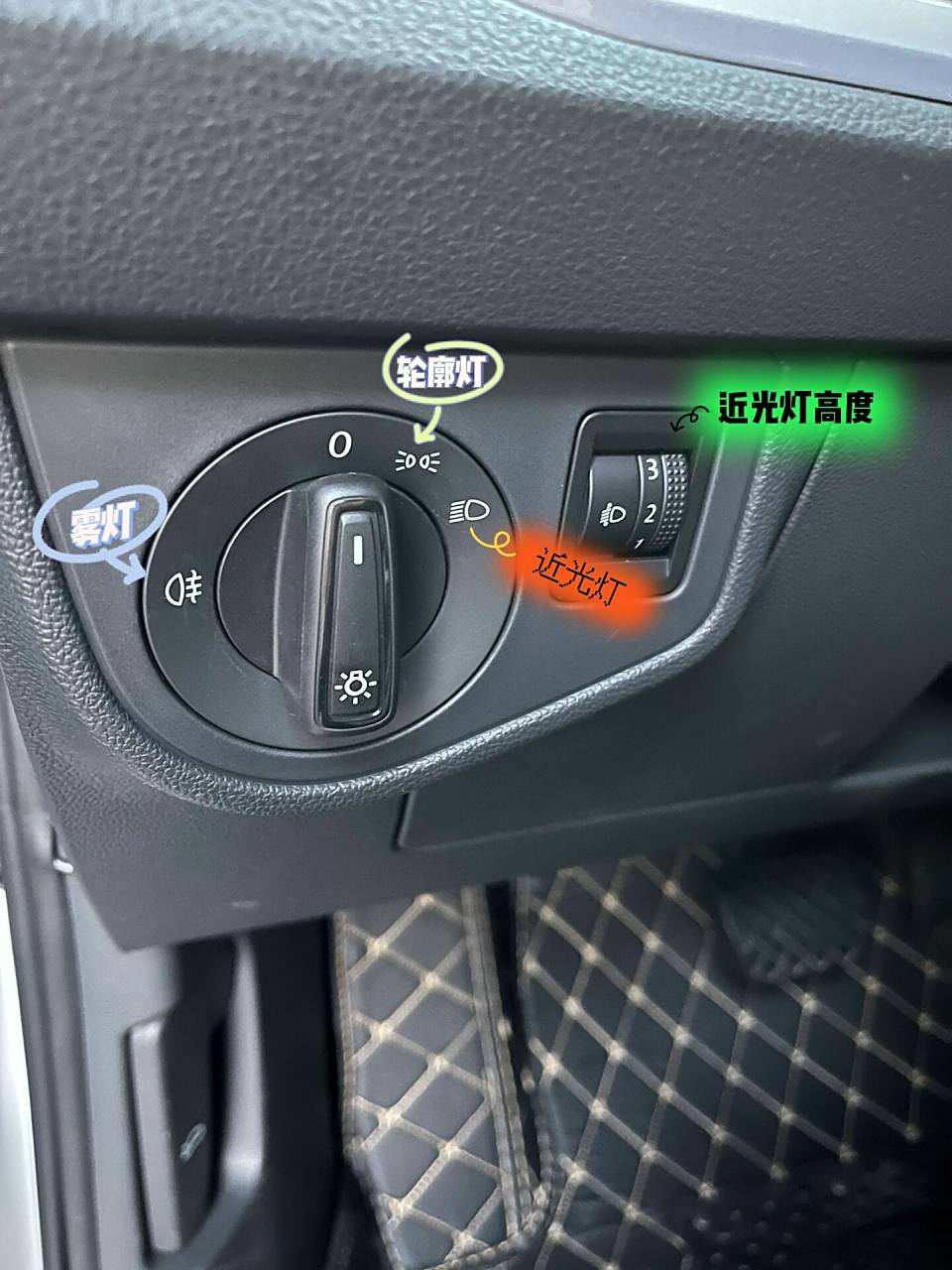 片关于polo plus远近光灯以及雾灯的使用方法(各位刘亦菲仅供参考哟)