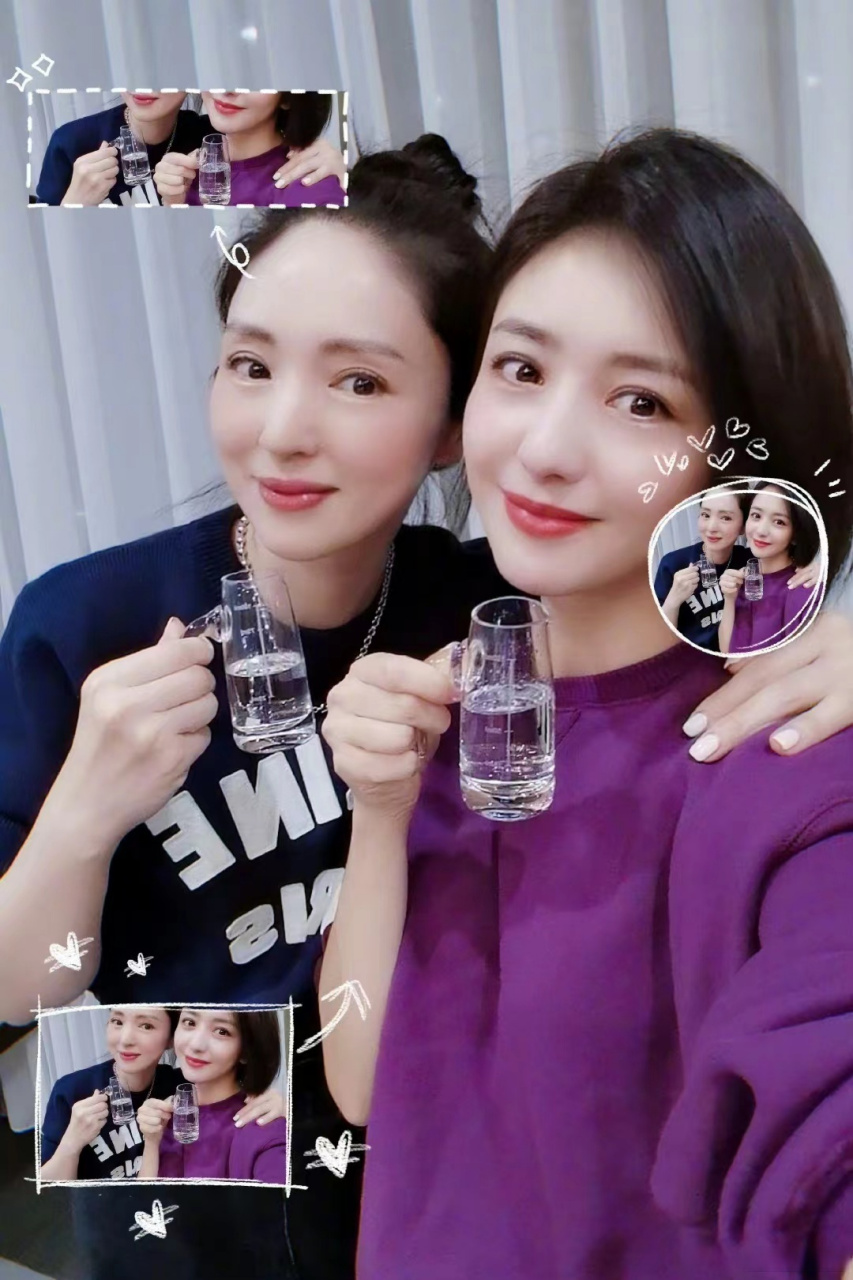 佟丽娅晒与董璇新合照##董璇佟丽娅真的好像# 佟丽娅晒与董璇新合照