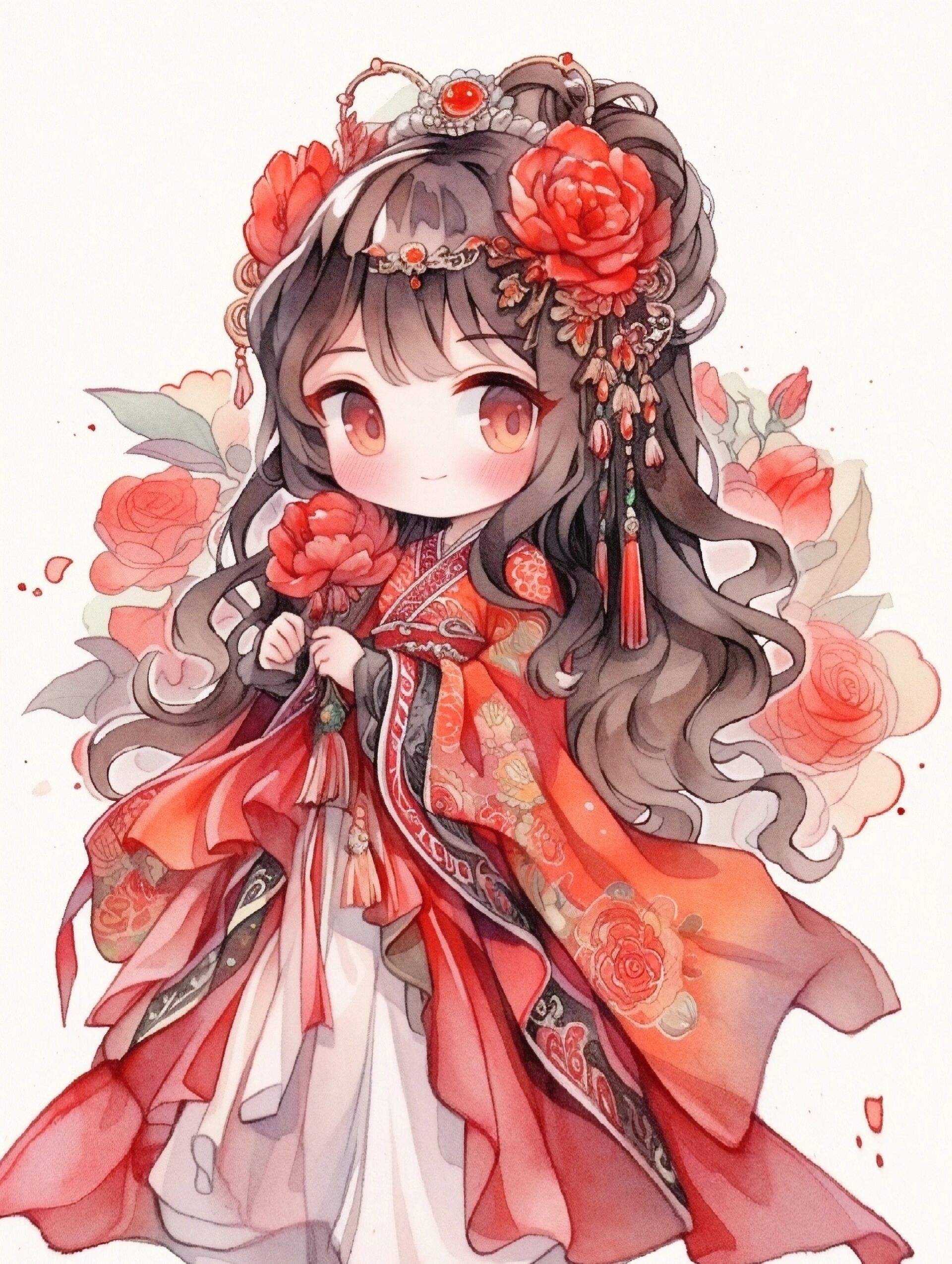古风立绘十二花神之玫瑰花